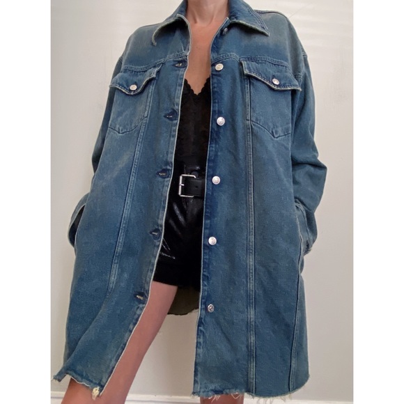 NWOT MM6 Maison Margiela Oversized Denim Jacket - Picture 3 of 16
